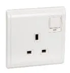 Gambar Aksesoris Listrik Schneider Pieno E8215N_WE Stop Kontak AC White di Juragan Material