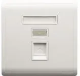 Gambar Aksesoris Listrik Schneider Pieno E8231RJS4_WE Outlet Telp White di Juragan Material