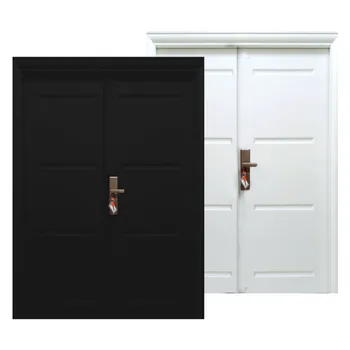 Gambar Pintu Besi/Baja Decha Door Elegant 150.03 - Double Door - Hitam di Juragan Material