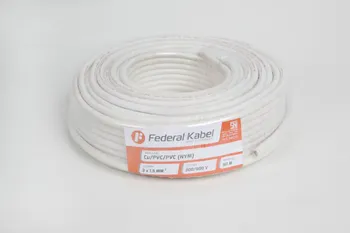 Gambar Kabel Listrik Federal NYM 3X1.5mm² @50meter - 50m, Putih di Juragan Material