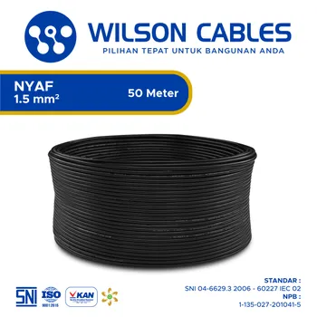 Gambar Kabel Listrik Wilson NYAF 1.5 mm2 50 meter - Biru di Juragan Material