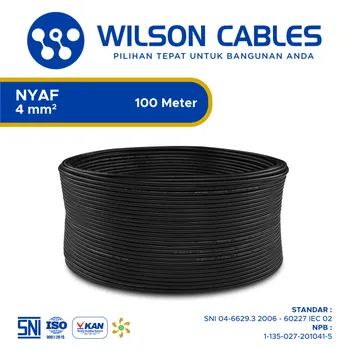 Gambar Kabel Listrik Wilson NYAF 4 mm2 100 meter - Kuning di Juragan Material