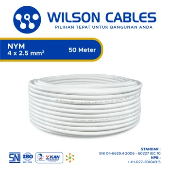 Gambar Kabel Listrik Wilson NYM 4x2.5mm2 50 meter - Putih di Juragan Material