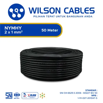Gambar Kabel Listrik Wilson NYMHY 2x1mm2 50 meter - Putih di Juragan Material