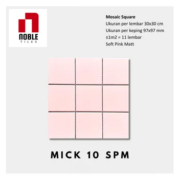 Gambar Keramik Noble Tile Mosaic MICK 10 SPM - 30x30 Cm, 97x97 Mm di Juragan Material