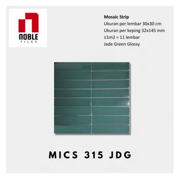 Gambar Keramik Noble Tile Mosaic MICS 315 JDG - 30x30 Cm, 32x145 Mm di Juragan Material