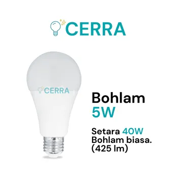 Gambar Lampu & Armatur  Luxmenn LED CRA - BD005D / 5W / Lampu Bohlam - Putih ( 6000k ) di Juragan Material