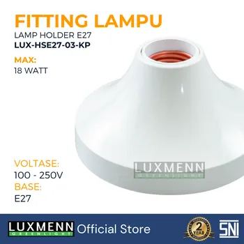 Gambar Lampu & Armatur  Luxmenn LED LUX - HSE27-3AI / Fitting Lampu Plafon Bulat Bohlam E27  di Juragan Material
