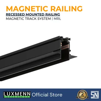 Gambar Lampu & Armatur  Luxmenn LED LUX - MRL1 / Magnetic Track Light Railing, Recessed Mounted - 1 Meter - Railling 1 M di Juragan Material