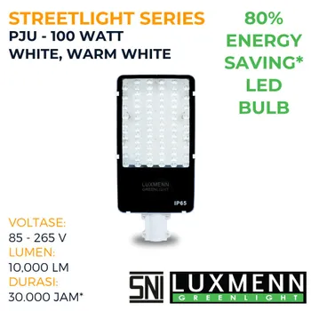 Gambar Lampu & Armatur  Luxmenn LED LUX - PJU / 100 Watt / Lampu Jalan - Kuning 3000k di Juragan Material