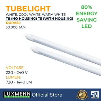 Gambar Lampu & Armatur  Luxmenn LED LUX - T8 / 90 Cm / 14 Watt / Lampu Tubelight / No Housing - Warm White ( 3000k ) di Juragan Material