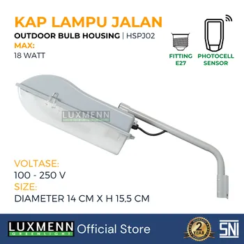 Gambar Lampu & Armatur  Luxmenn LUX-HSPJ-02 - Housing Lampu Jalan - E27 - Sensor - Sensor di Juragan Material