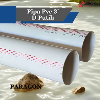 Gambar Pipa PVC Paragon Ukuran 3' Tipe D Warna Putih di Juragan Material