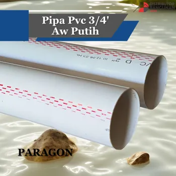 Gambar Pipa PVC Paragon Ukuran 3/4" Tipe AW Warna Putih di Juragan Material