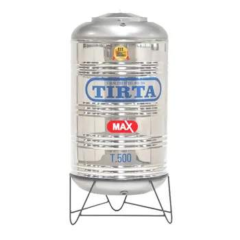 Gambar Tangki Air Tirta Stainless Steel 500 Liter Pakai Kaki di Juragan Material