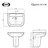 Gambar Wastafel Aer Half Pedestal Washbasin PW 02 2 di Juragan Material